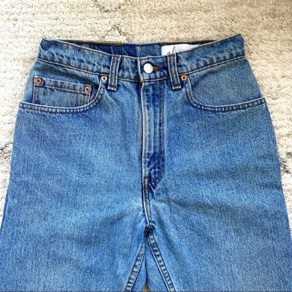 New Aligrace Custom Distressed High Rise Jeans Redone Levi’s Size 25 - Picture 8 of 12